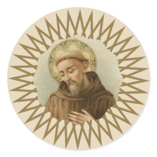 St. Francis of Assisi Patron Saint of Animals Classic Round Sticker