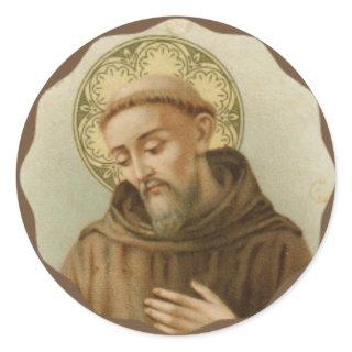 St. Francis of Assisi Patron Saint of Animals Classic Round Sticker