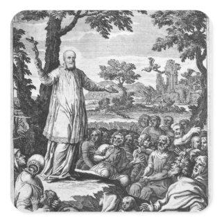 St. Francis of Sales  preaching to the Square Sticker