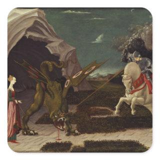 St. George and the Dragon, c.1470 Square Sticker