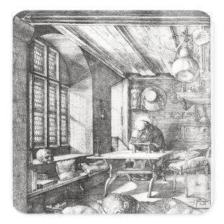 St. Jerome in his Study, 1514 Square Sticker