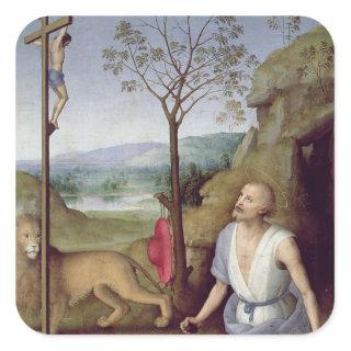 St. Jerome in the Desert, c.1499-1502 Square Sticker