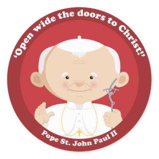 St John Paul II Classic Round Sticker