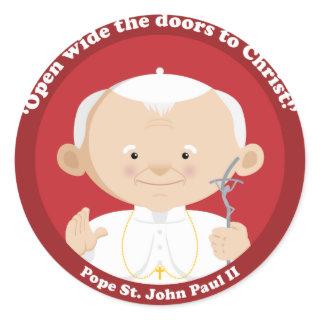 St John Paul II Classic Round Sticker