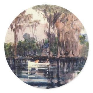 St. John's River, Florida by Winslow Homer Classic Round Sticker