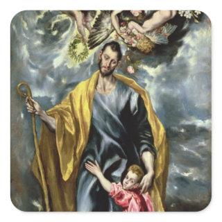St. Joseph and the Christ Child, 1597-99 Square Sticker