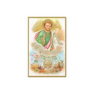 St. Joseph from a ‘Pilgrimage Card’ (B 01) Canvas Print
