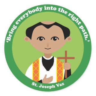 St. Joseph Vaz Classic Round Sticker