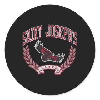 St Joseph'S Hawks Victory Gray Classic Round Sticker