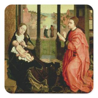 St. Luke Drawing a Portrait of the Virgin Square Sticker