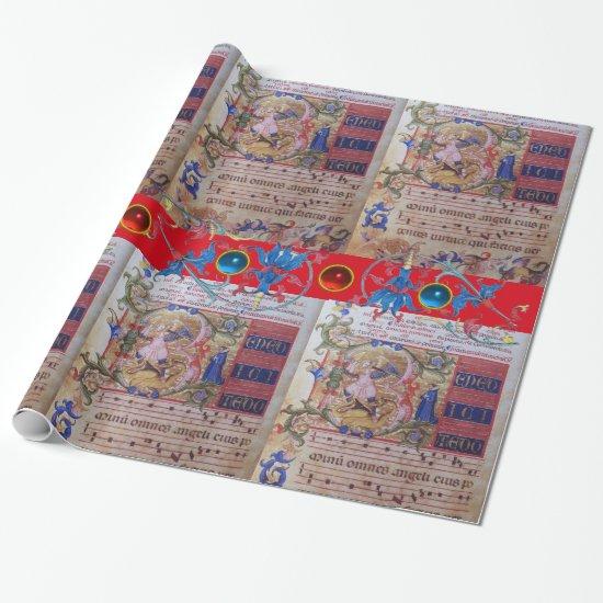 ST MICHAEL ARCHANGEL FLORAL CHORAL MUSIC PARCHMENT