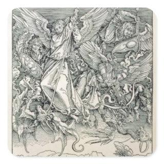 St. Michael Battling with the Dragon Square Sticker