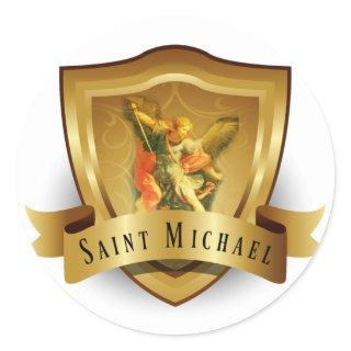 St. Michael the Archangel Sword Devil Classic Round Sticker
