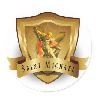 St. Michael the Archangel Sword Devil Classic Round Sticker