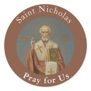 St. Nicholas of Myra Bishop Classic Round Sticker