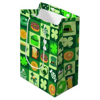 St. Patrick’s Day Icons Seamless Pattern Medium Gift Bag