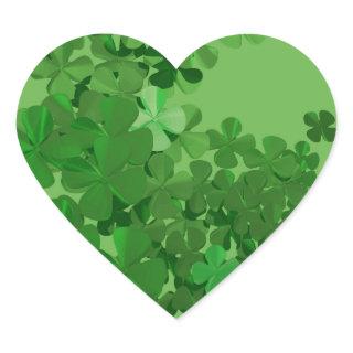 St. Patrick’s Day Shamrock Heart Sticker