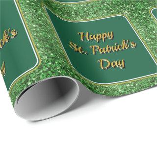 St. Patrick’s day sparkle glitter green pattern