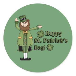 St Patrick Wishes You A Happy St Pats Day Classic Round Sticker