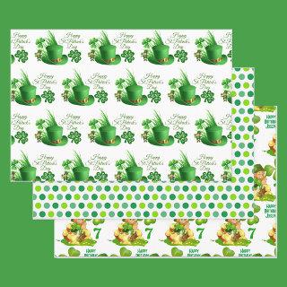 St. Patrick's Day Birthday Custom Name & Age 3  Sheets