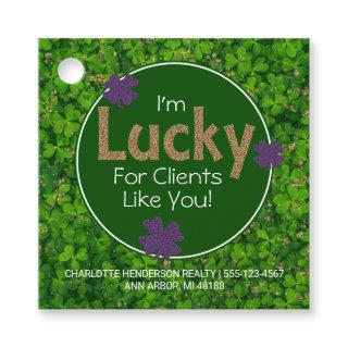 St. Patricks Day Client Gift Pop By Favor Tags