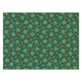 St Patricks day Gold Trefoil Ribbon Lucky Shamrock Tissue Paper