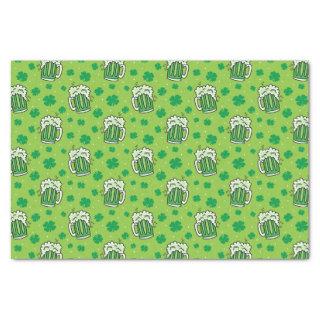 St Patrick's Day Green Beer Pattern Tissue Paper