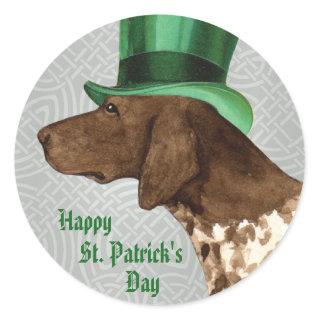 St. Patrick's Day GSP Classic Round Sticker