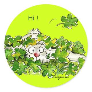 St. Patricks Peek A Boo Day Sticker