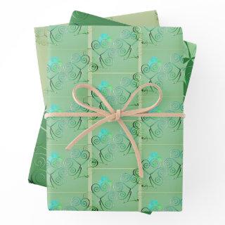 St. Patrick's Shamrocks Pale Green  Sheets