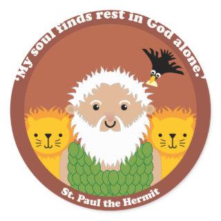 St. Paul the Hermit Classic Round Sticker
