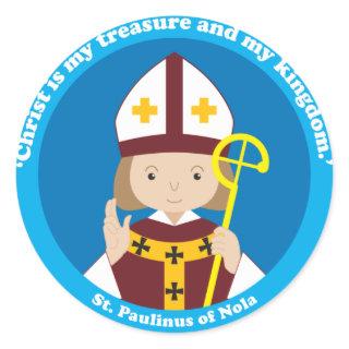 St. Paulinus of Nola Classic Round Sticker