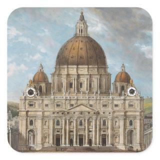 St Peter's Basilica in the Vatican City Square Sticker