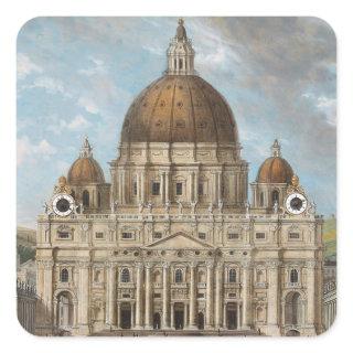 St Peter's Basilica in the Vatican City Square Sticker