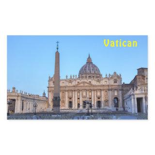 St. Peter's Square in Vatican City - Rome, Italy Rectangular Sticker