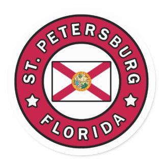 St. Petersburg Florida Classic Round Sticker