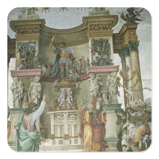 St. Philip Exorcising a Demon, c.1497-1500 Square Sticker