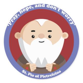 St Pio of Pietrelcina Classic Round Sticker