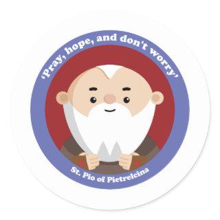 St Pio of Pietrelcina Classic Round Sticker