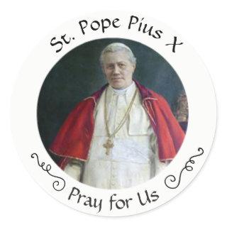 St. Pope Pius X Classic Round Sticker