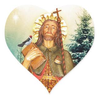 St.Rocco - St. Roch - San Rocco Heart Stickers