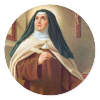 St. Teresa of Avila Carmelite Nun Classic Round Sticker
