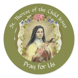 St. Therese of the Child Jesus Classic Round Sticker