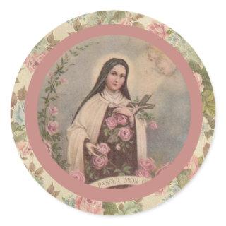 St. Therese of the Child Jesus Little Flower Classic Round Sticker