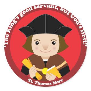 St. Thomas More Classic Round Sticker