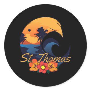 St Thomas Travel Classic Round Sticker