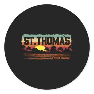 St Thomas Usvi Classic Round Sticker