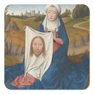 St. Veronica, c.1470-1475 (oil on panel) Square Sticker