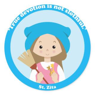 St. Zita Classic Round Sticker