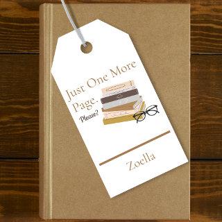 Stack of Books Personalized Reading Book Gift Tags